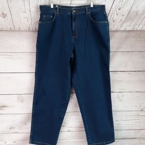 Bill Blass blue mom jeans size 16w NWT